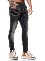 Designer Herren Jeans Cargohose Regular Skinny Fit Jeanshose Destroyed Stretch Modell 8030