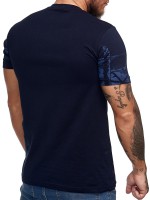 Herren T-Shirt Poloshirt Shirt Kurzarm Printshirt Polo Kurzarm 3DS4