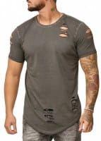 OneRedox Chemise pour homme Sweat à capuche à manches longues Chemise à manches courtes Sweatshirt T-Shirt 9082/83