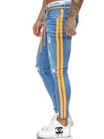 Designer Herren Jeans Hose Regular Skinny Fit Jeanshose Basic Stretch Modell J-8003-BO