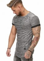OneRedox Herren T-Shirt Kurzarm Weiter Ausschnitt Oversize Tee Modell 1494