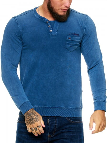 Herren Pullover Sweatshirt Longsleeve Langarm Hoodie Modell H-1482