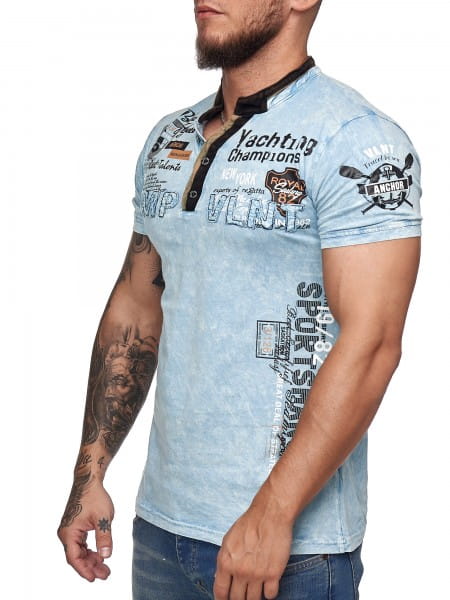 T-Shirt homme T-Shirt Poloshirt Polo manches courtes imprimé Polo manches courtes 3ds9