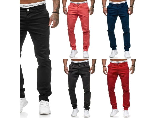 Herren Chino Hose Jeans Designer Chinohose Slim Fit Männer Skinny 1031