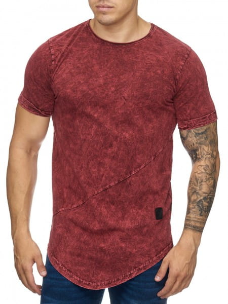 OneRedox Chemise pour homme Sweat à capuche à manches longues Chemise à manches courtes Sweatshirt T-Shirt 9033