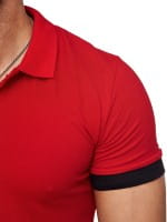 Herren T-Shirt Poloshirt Shirt Kurzarm Printshirt Polo Kurzarm 1402C1