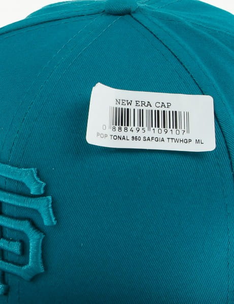 Nouvelle casquette de baseball Era 9fifty Cappy San Francisco Giants Turquoise Grey