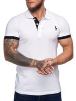 Herren T-Shirt Poloshirt Shirt Kurzarm Printshirt Polo Kurzarm 1404C