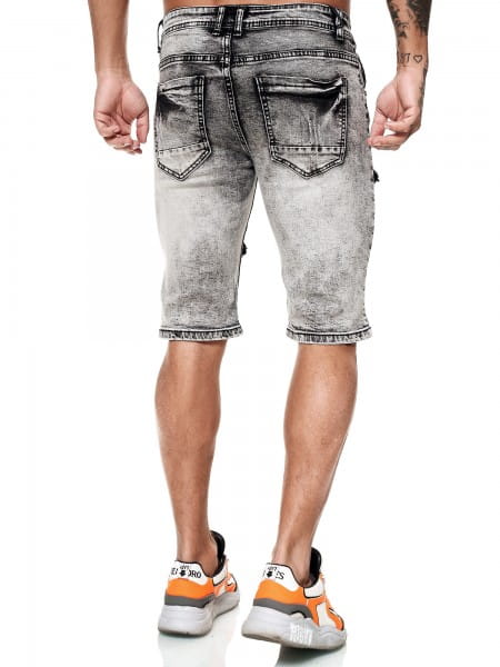 Herren Shorts Bermuda Jeansshorts Destroyed Wash Clubwear Modell E7536