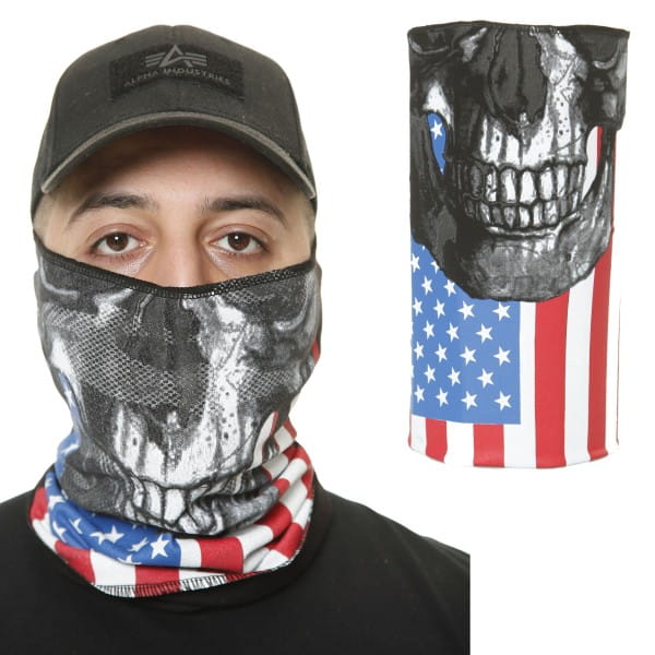 OneRedox Gesichtsschutz Bandana Halstuch Bedruckt Biker Schal Ski Motorrad Gesichtsmaske