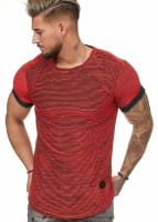 OneRedox Herren T-Shirt Kurzarm Weiter Ausschnitt Oversize Tee Modell 1494