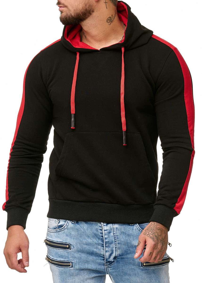 Zip Hoodie Kapuze Stylische Hoodies Herren Pullover Red Bridge