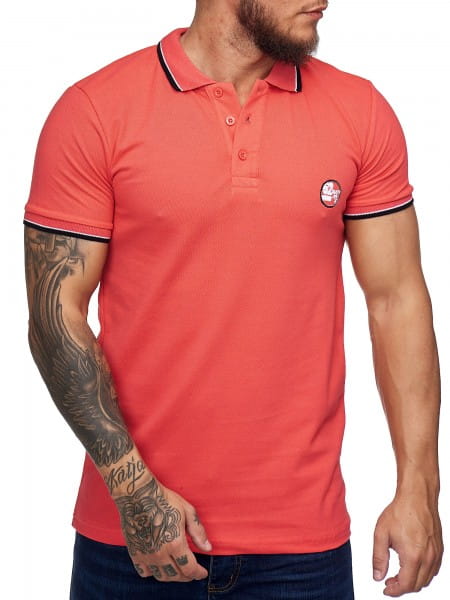 Herren T-Shirt Poloshirt Shirt Kurzarm Printshirt Polo Kurzarm 1403C1