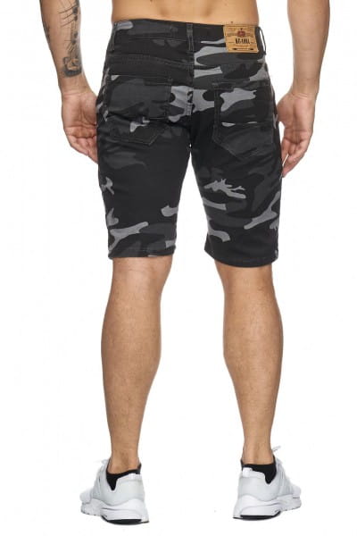 OneRedox Hommes Bermuda Shorts Bermuda Shorts Hommes Sport Shorts Casual Shorts Short Short Pantalon Cargo Pantalon court 4036 Camouflage Noir